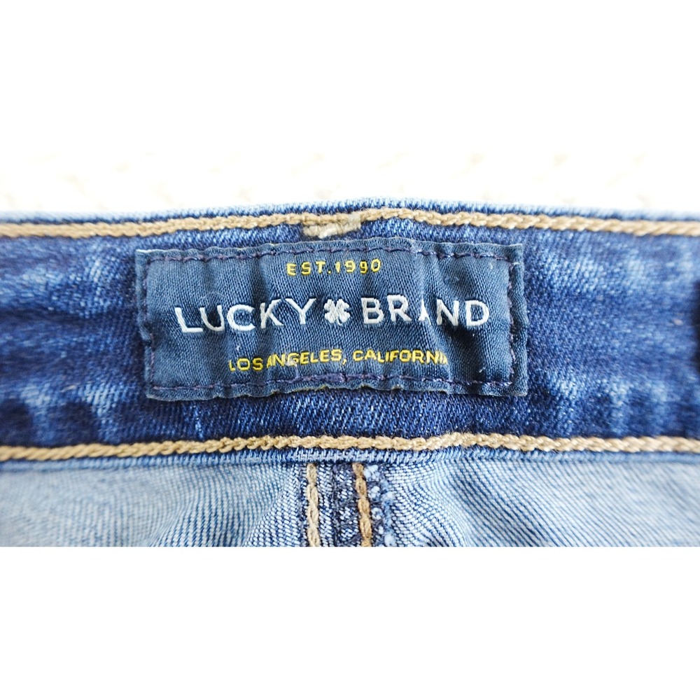 Lucky Brand Jeans Womens 12/31 orta premium Blue Slim Denim Pants Dark Wash Y2K - Picture 4 of 16